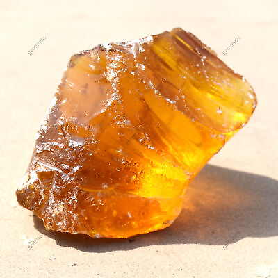 #ad AMBER 380.30 Ct Natural UNCUT Raw ROUGH CERTIFIED Orange Loose Gemstones $17.39