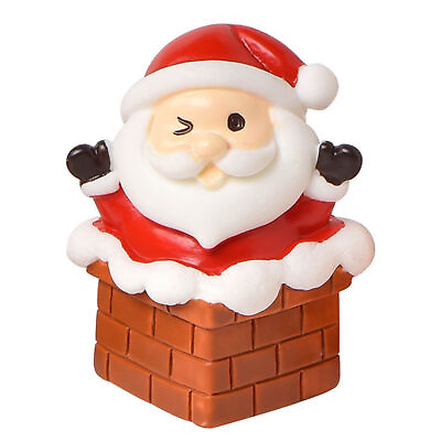 #ad Resin Figurines Rustic Portable Santa Christmas Tree Mini Figurines Creative $7.16