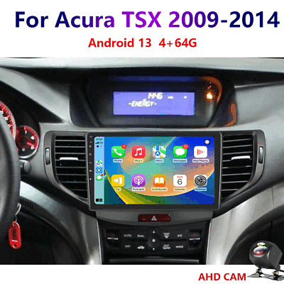 #ad 4 64G Android 13 For Acura TSX 2009 2014 Carplay Car Stereo Radio GPS Wifi BT $166.65