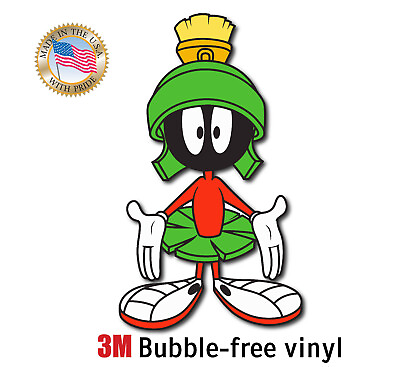 #ad MARVIN THE MARTIAN DECAL STICKER 3M USA MADE TRUCK VEHICLE WINDOW CAR LAPTOP $1.49