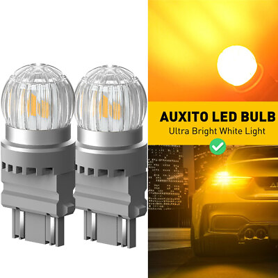 #ad Two Bulbs 3157 Amber Yellow Front Turn Signal LED Light Stock Fits Sylvania ZEVO $14.99