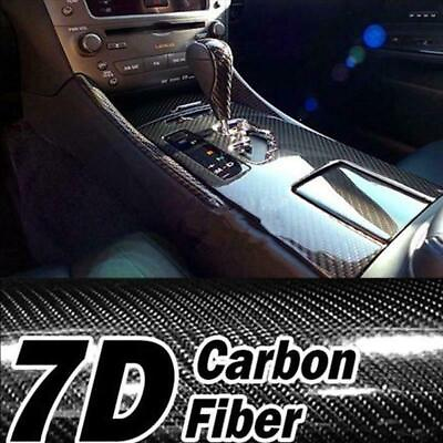 #ad Carbon Fiber Vinyl Car Auto 7D Glossy Wrap Sheet Roll Film Sticker Decal Paper $9.49