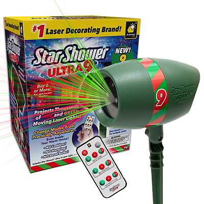 #ad Star Shower Ultra 9 Outdoor Holiday Laser Light Show with Remote $49.99