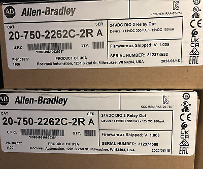 #ad NEW Allen Bradley 20 750 2262C 2R PowerFlex 750 24V DC IO Option Module $635.00