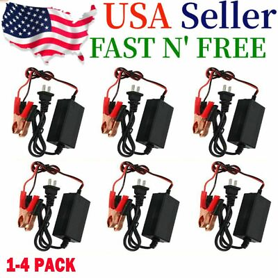 1 4X 12V Auto Car Battery Charger for ATVs Trickle Maintainer Boat Motorcycle $18.79