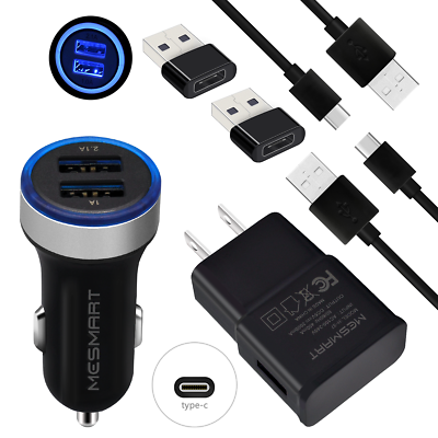For Samsung Galaxy S22 S21 5G S20 FE UW Wall Car Charger USB Cable C Converter $20.42