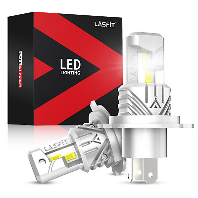 #ad LASFIT H4 9003 LED Headlight Bulbs Conversion Kit High Low Dual Beam 6000K White $36.99