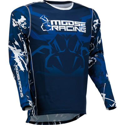 #ad Moose Racing Agroid Jersey Blue White Large $19.31
