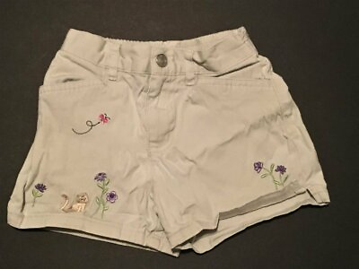 #ad TALBOTS KIDS Girls#x27; Embroidered CAT amp; BUTTERFLY Stretch Shorts Sz 3T $9.99