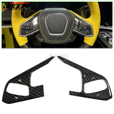#ad Carbon Steering Wheel Button Covers For C8 Corvette Stingray Z06 Z51 Coupe 20 23 $69.90