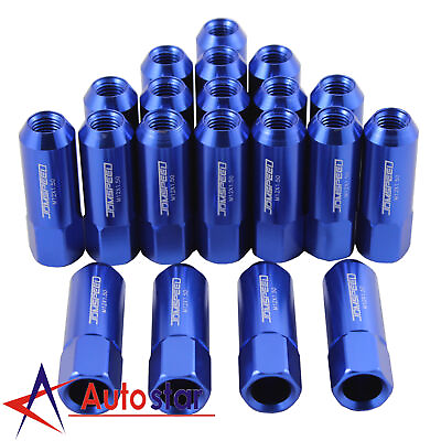 #ad 20pcs Blue M12X1.5 60MM Aluminum Tuner Racing Lug Nuts For Acura Honda Toyota $24.86