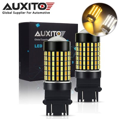 #ad 2X AUXITO 3157 4157NA LED Switchback DUAL White Amber Signal Parking LED Bulbs A $18.99