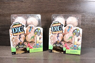 #ad 2X Dinosaur Dig Mystery Pack 4 Mystery Dino Eggs by Artskills 1 Kit Ages 3 $11.12