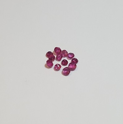 #ad RUBIES 12 NATURAL ROUND RED RUBIES 1 1.5 MM ROUND 12 PIECES TOTAL $7.99
