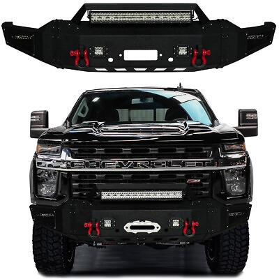 #ad Vijay For 2020 2023 Chevy Silverado 2500 3500 Steel Front Bumper With LED Light $919.99