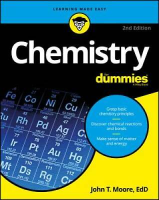 #ad Chemistry For Dummies Paperback By Moore John T. GOOD $5.75