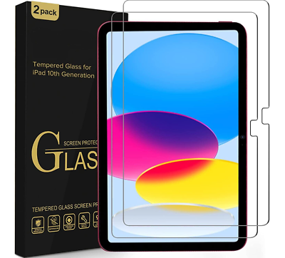 #ad 2 Pack Glass Screen Protector for iPad 10th Generation 10.9 inch 2022 models $7.99