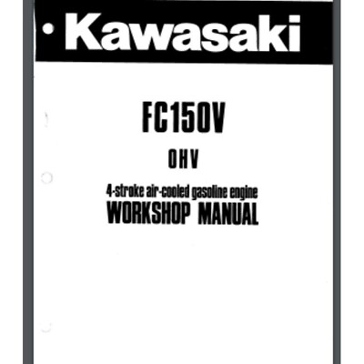 #ad FC150V Kawasaki Service Repair Manual 76 pages for 4 stroke air cooled gas engin $19.95