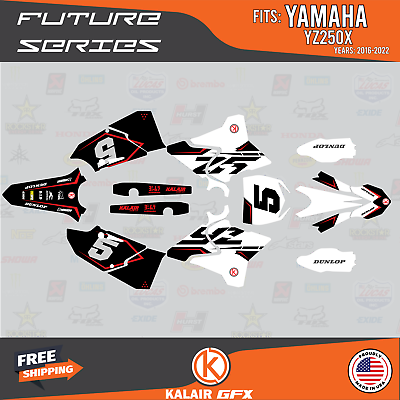 #ad Graphics Kit for Yamaha YZ250X 2016 2022 Future red $79.99