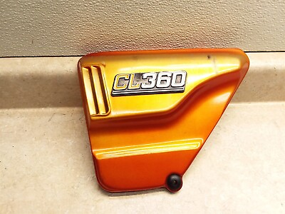 #ad Honda 360 CL360 CB360 LEFT Orange Side Cover Panel amp; Badge Emblem 1976 PA AP 319 $175.00