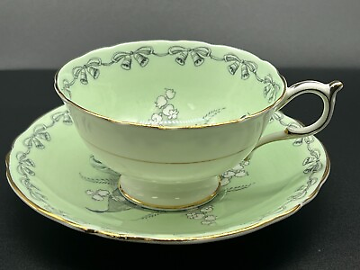 #ad Paragon England Mint Green quot;To the Bridequot; Lily of the Valley Teacup and Saucer $129.90