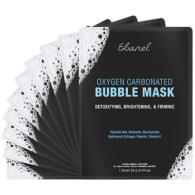 #ad 10 Pack Carbonated Bubble Clay Mask Deep Cleansing Face Mask for Acne and Pores $18.99