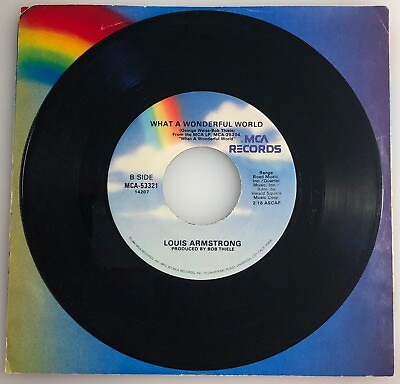 #ad Louis Armstrong What a Wonderful World amp; Dream A Little Dream MCA 45 NM $35.00