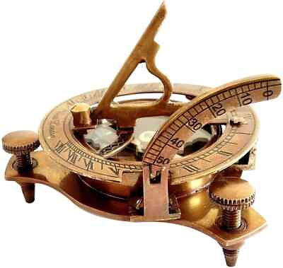 #ad Nautical 3quot; Brass Antique Sundial Compass Compasses Vintage LOTS OF 50 PCS $372.63