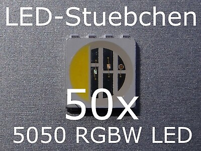 #ad 50x 5050 4 in 1 RGBW SMD LED PLCC8 Warmweiss EUR 7.50