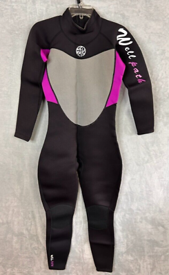 #ad Women#x27;s 3 2 mm Neoprene Black Pink Full Wetsuit well path size XL $45.97