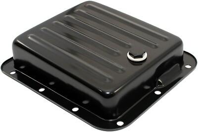 #ad Black Steel C 4 C4 Replacement Transmission Oil Pan With Drain Plug Mustang $35.99