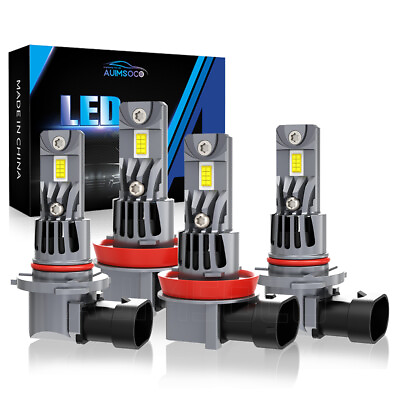 #ad LED For Scion FR S 2013 2016 Headlight Kit 9005 H11 White Bulbs HIGH LOW Beam 4x $74.99