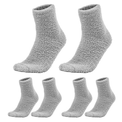 #ad 3 Pairs winter room socks Fluffy Slipper Socks Winter Room Socks Men $10.96