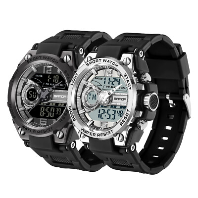 #ad Men Military Watch Digital 50m Waterproof Wristwatch LED Quartz Sport Watch USA $16.99