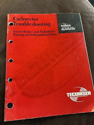 #ad Tecumseh carburetor troubleshooting training and informational series manual $7.89