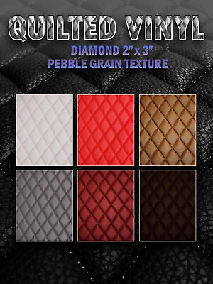 Quilted Vinyl Pebble Grain Texture Diamond 2quot; x 3quot; With 3 8quot; Foam Backing $21.99