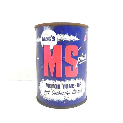 #ad VINTAGE MAC#x27;S MS PLUD MOTOR TUNE UP amp; CARB CLEANER 15 FL OZ PRE OWNED OIL CAN $35.97