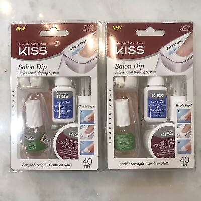 #ad LOT OF 2 NEW amp; SEALED KISS Salon Dip Professional French Tips Nail Kits $6.99