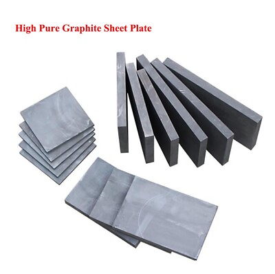 Pure Graphite Carbon Sheet Plate Electrode Conductive Panel 100x200 amp; 300x200mm $20.09