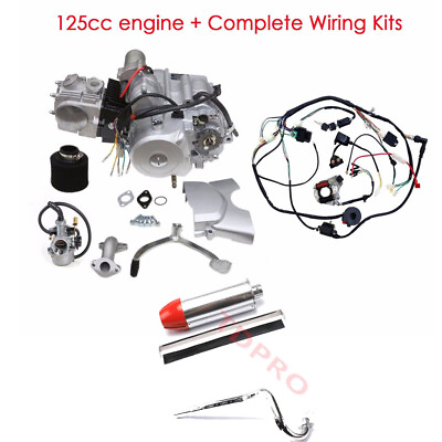 #ad #ad 125cc Engine Semi Auto Motor Kit Reverse Electric Start Fo Honda ATC70 ATV Quad $469.44