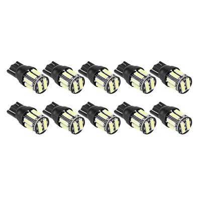#ad 10pcs T10 7020 10SMD LED Wedge Reverse Instrument Panel Width Lamp Reading L BF5 $8.34