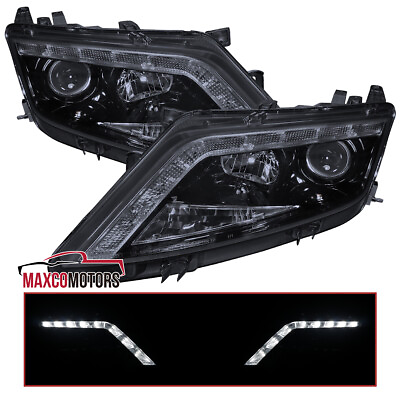 #ad Smoke Projector Headlights Fits 2010 2012 Ford Fusion LED Strip Head Lamps Pair $249.49