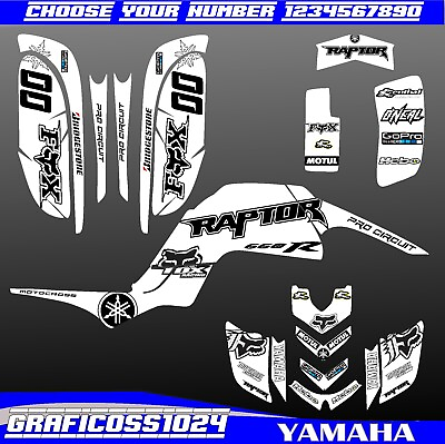 #ad Yamaha Raptor 660 Full Graphics Decals Stickers ATV Kit $181.06