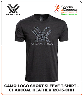 #ad Vortex Optics Logo Short Sleeve T Shirt Men S M L XL 2XL 3XL Charcoal Camo $19.99