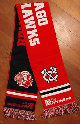 #ad #ad Kick 10 Promotions Chicago Blackhawk Scarf Red MINT $11.95