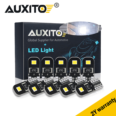 #ad AUXITO 10X T10 194 168 W5W LED Car HID White CANBUS Error Free Wedge Light Bulb $7.99