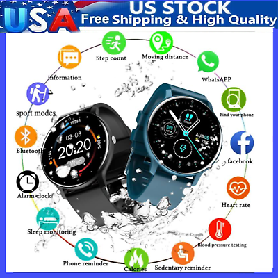 #ad Smart Watch Blood Pressure Heart Rate Monitor Fitness Tracker For iOS Android US $23.99
