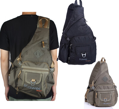 #ad Men Women Large Sling Bag Backpack Chest Shoulder Pack Ourdoor Shoulder Bag $22.60