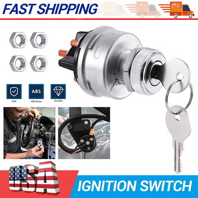 #ad #ad Universal 3 position Ignition Key Starter Switch for Truck Car Tractor Trailer $9.16