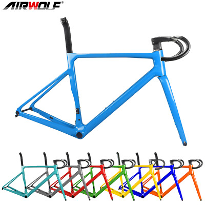 #ad AIRWOLF Carbon Road Bike Frame Aero Disc Brake Frameset 700*38c Thru Axle 960g $559.99